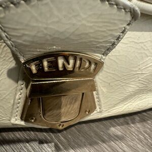 Fendi ladies hand bag, off white